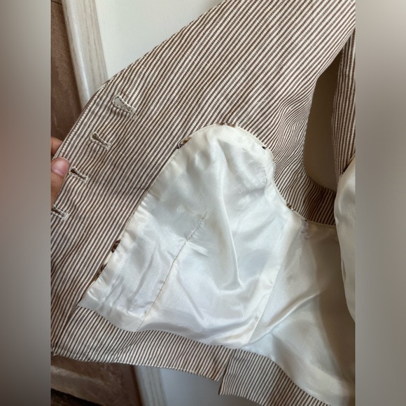 Rebecca Taylor Linen-Cotton Striped Vest Top - Picture 14 of 16